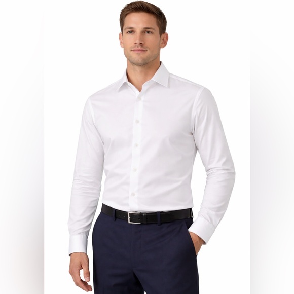 Bar III Other - Bar III White Dress Shirt Slim Fit Stretch men’s size L 16–16.5 34–35(A215)✨